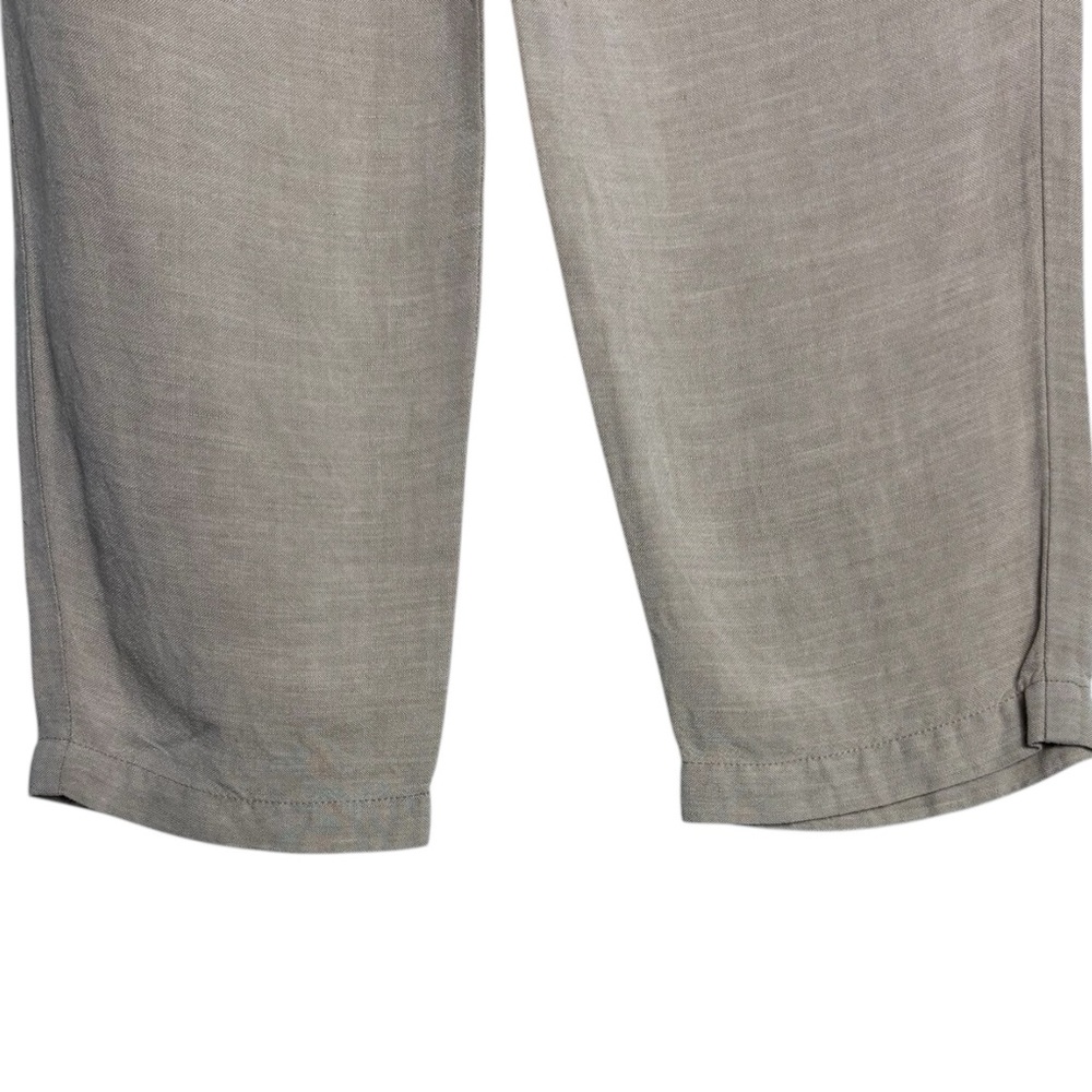 LOFT Paperbag Style Linen Blend High Rise Pants in Natural Khaki Size XS—NO BELT - Picture 7 of 10